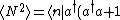 \langle N^2 \rangle = \langle n | a^{\dagger} (a^{\dagger}a+1) a |n \rangle = \langle n | a^{\dagger}a^{\dagger}aa + a^{\dagger}a |n \rangle = \langle n | a^{\dagger}a^{\dagger}aa | n \rangle + \langle  n | a^{\dagger}a | n \rangle = \langle N \rangle^2 + \langle N \rangle = \bar{n}^2 + \bar{n}
